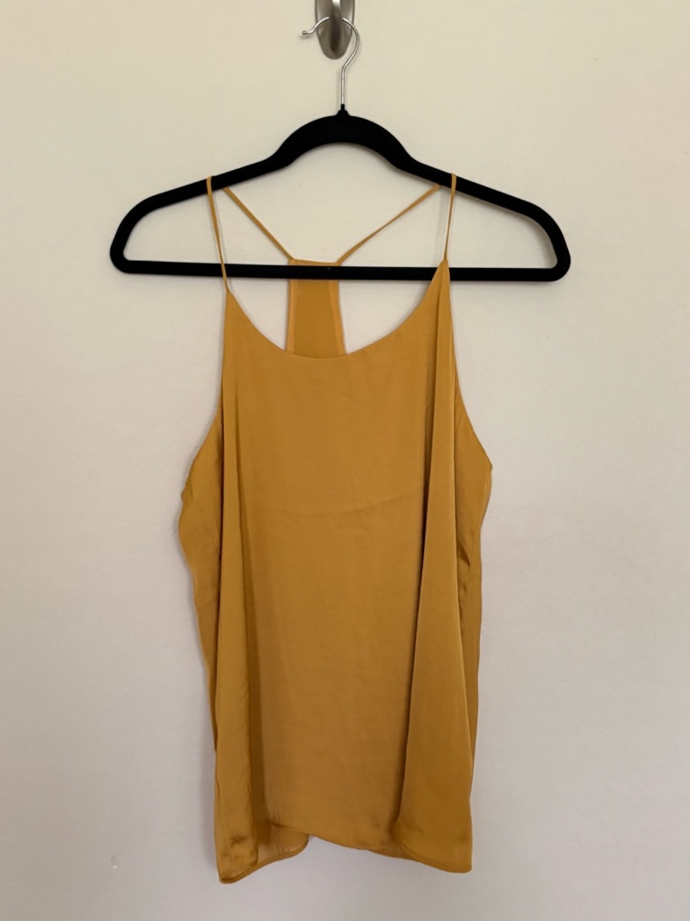 Mustard Yellow Strappy Women's Tank Top Naked Zebra Size S Boutique